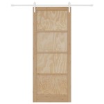 vidaXL Ușa Glisantă Manual Natural și alb 93 x 232 cm vidaXL Ușa Glisantă Manual Natural și alb 93 x 232 cm
