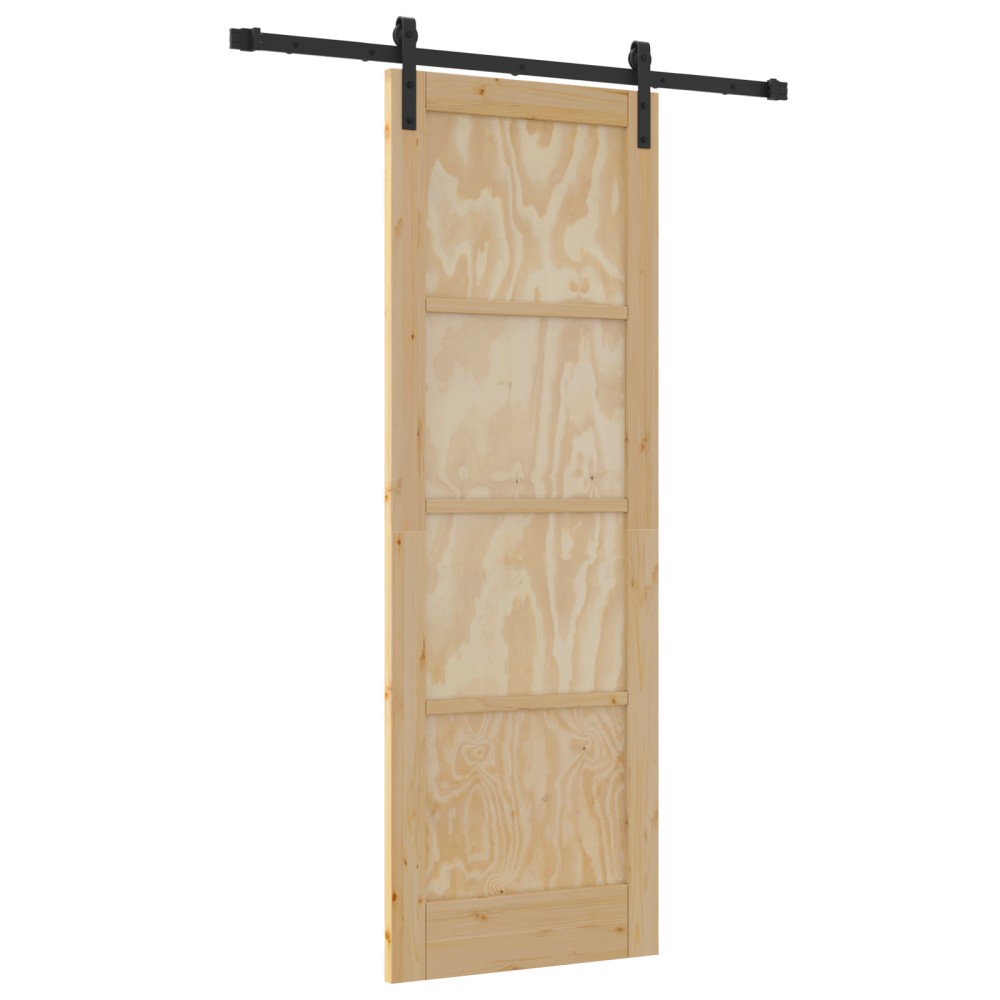 Ușă Glisantă vidaXL cu Set de Accesorii 73.5x211 cm Lemn Solid Pin