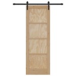 Ușă Glisantă vidaXL cu Set de Accesorii 73.5x211 cm Lemn Solid Pin