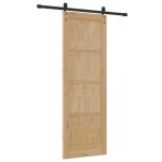 Ușă Glisantă vidaXL cu Set de Accesorii 73.5x211 cm Lemn Solid Pin