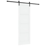 Ușă glisantă vidaXL cu feronerie albă 78x232 cm din lemn masiv de pin