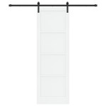 Ușă glisantă vidaXL cu feronerie albă 78x232 cm din lemn masiv de pin