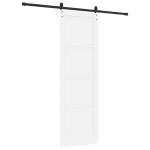 Ușă glisantă vidaXL cu feronerie albă 78x232 cm din lemn masiv de pin