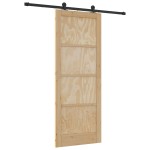 Ușa glisantă vidaXL cu accesorii 83x211 cm din lemn masiv de pin