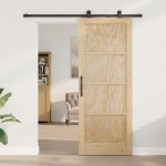 Ușa glisantă vidaXL cu accesorii 83x211 cm din lemn masiv de pin