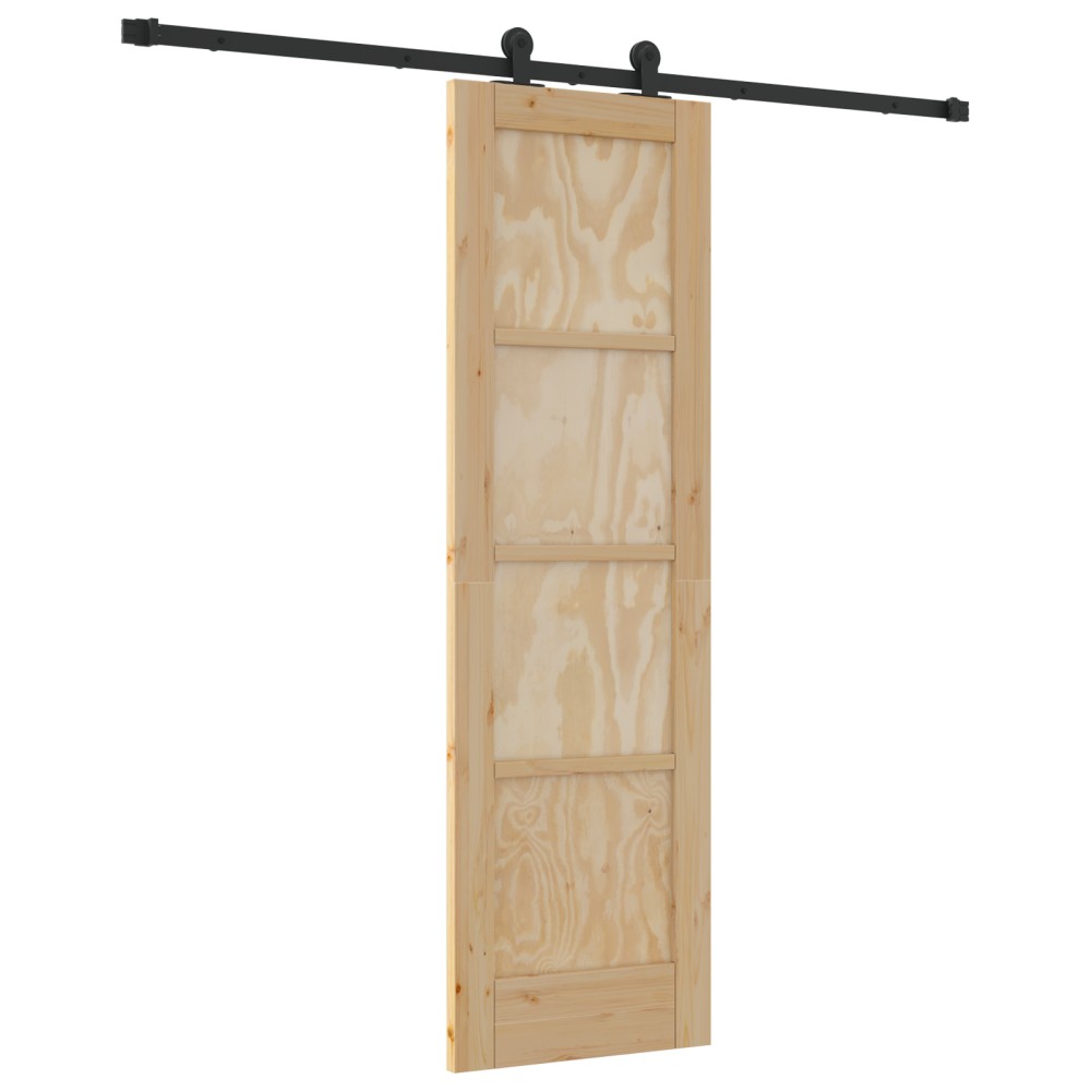 Ușa glisantă vidaXL cu set de accesorii 61x198.5 cm Lemn masiv de pin