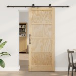 Ușă glisantă vidaXL cu accesorii 83x202 cm din lemn masiv de pin Ușă glisantă vidaXL cu accesorii 83x202 cm din lemn masiv de pin