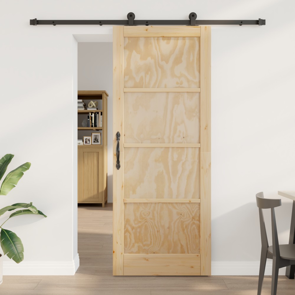 Ușă glisantă vidaXL cu accesorii 83x211 cm Lemn masiv din pin