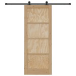Ușă glisantă vidaXL cu accesorii 83x211 cm Lemn masiv din pin Ușă glisantă vidaXL cu accesorii 83x211 cm Lemn masiv din pin