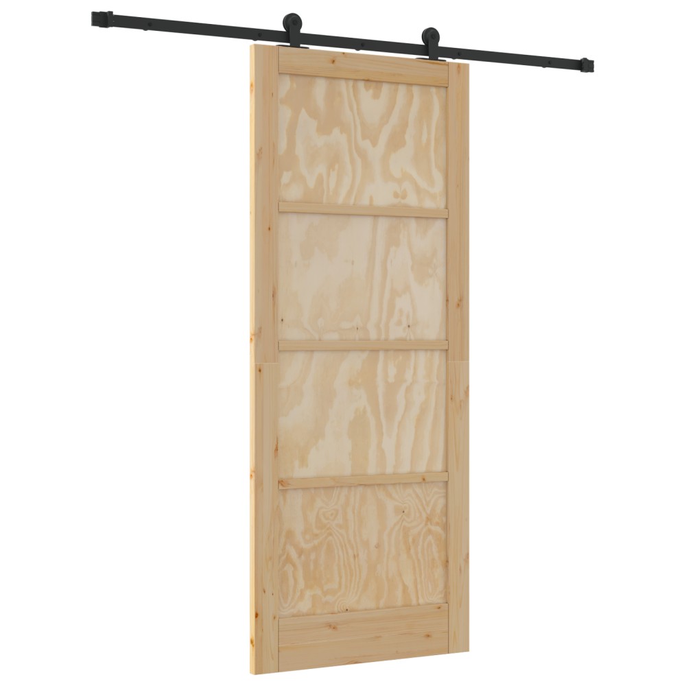 Ușa glisantă vidaXL cu accesorii 86x211 cm Lemn masiv Pin