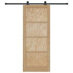 Ușa glisantă vidaXL cu accesorii 86x211 cm Lemn masiv Pin