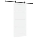 Ușa glisantă vidaXL cu set accesorii Alb 93x211 cm Lemn rezistent din pin