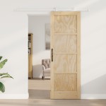 Ușa glisantă vidaXL cu set de accesorii 73.5x211 cm Lemn de pin