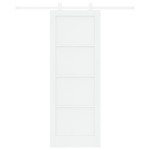 Ușa glisantă vidaXL cu accesorii alb 78x211 cm din MDF