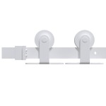 Ușă glisantă vidaXL cu accesorii Alb 83x202 cm Lemn masiv Pin