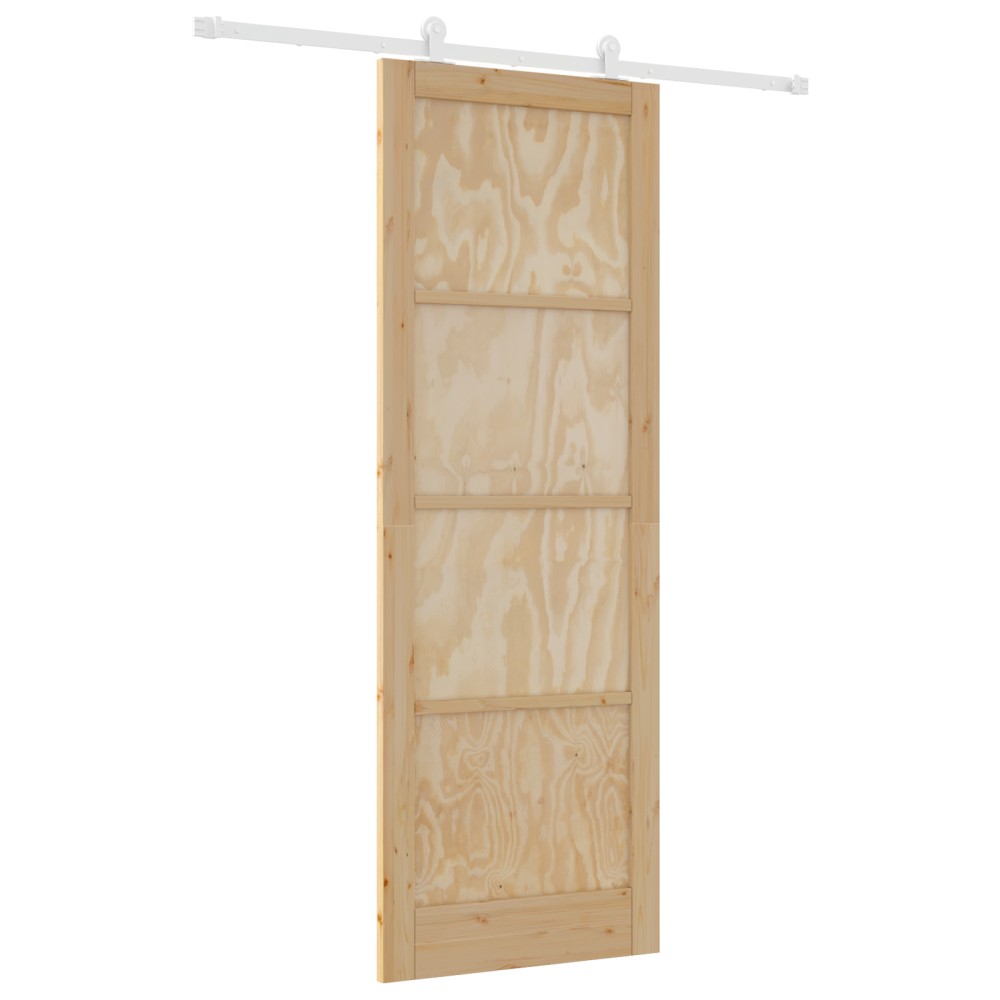 Ușa glisantă vidaXL cu kit de accesorii 83x232 cm din lemn masiv de pin
