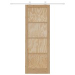 Ușa glisantă vidaXL cu kit de accesorii 83x232 cm din lemn masiv de pin