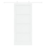 Ușă glisantă vidaXL cu accesorii Alb 86x198.5 cm Lemn masiv Pin
