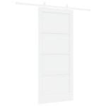 Ușă glisantă vidaXL cu accesorii Alb 86x198.5 cm Lemn masiv Pin