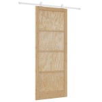 Ușa glisantă vidaXL cu set de accesorii 'ORKDAL'din lemn masiv de pin