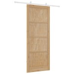 Ușa glisantă vidaXL cu set de accesorii 'ORKDAL'din lemn masiv de pin