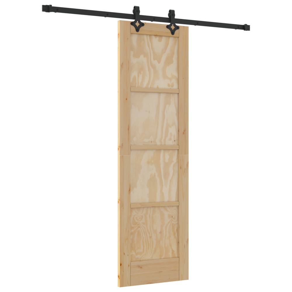 Ușă glisantă vidaXL cu set de accesorii 61x198.5 cm Lemn masiv din pin