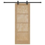 vidaXL Ușă Culisantă Manual Natural și negru 73.5 x 198.5 cm vidaXL Ușă Culisantă Manual Natural și negru 73.5 x 198.5 cm
