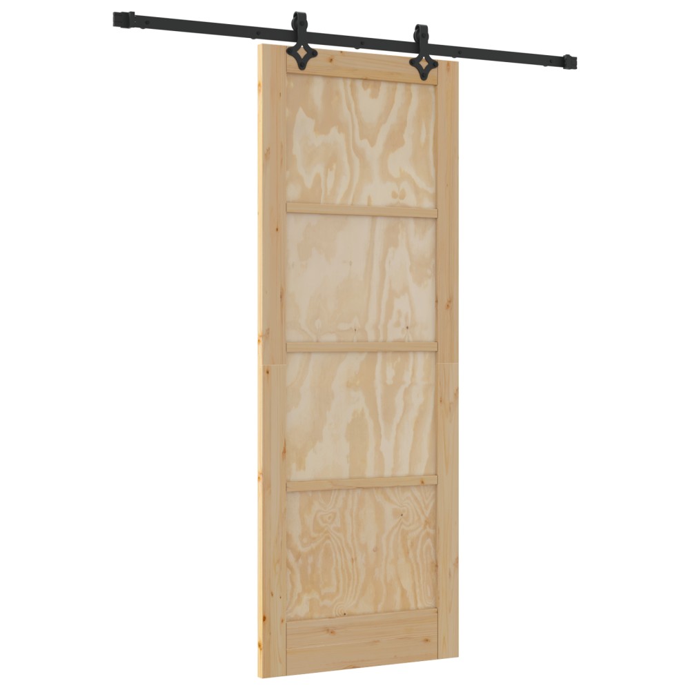 Ușa glisantă vidaXL cu set de accesorii 78x211 cm Lemn masiv de pin