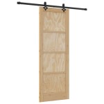 Ușa glisantă vidaXL cu set de accesorii 78x211 cm Lemn masiv de pin