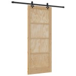 Ușă glisantă vidaXL cu set de accesorii 83x202 cm Lemn masiv de pin