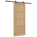 Ușă glisantă vidaXL cu set de accesorii 83x202 cm Lemn masiv de pin