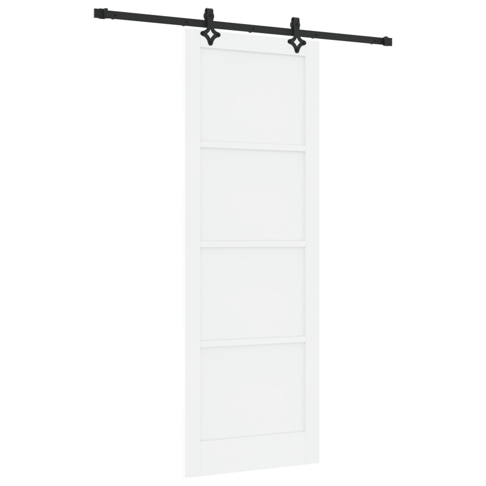 vidaXL Ușă Culisantă Manual Alb și negru 83 x 232 cm