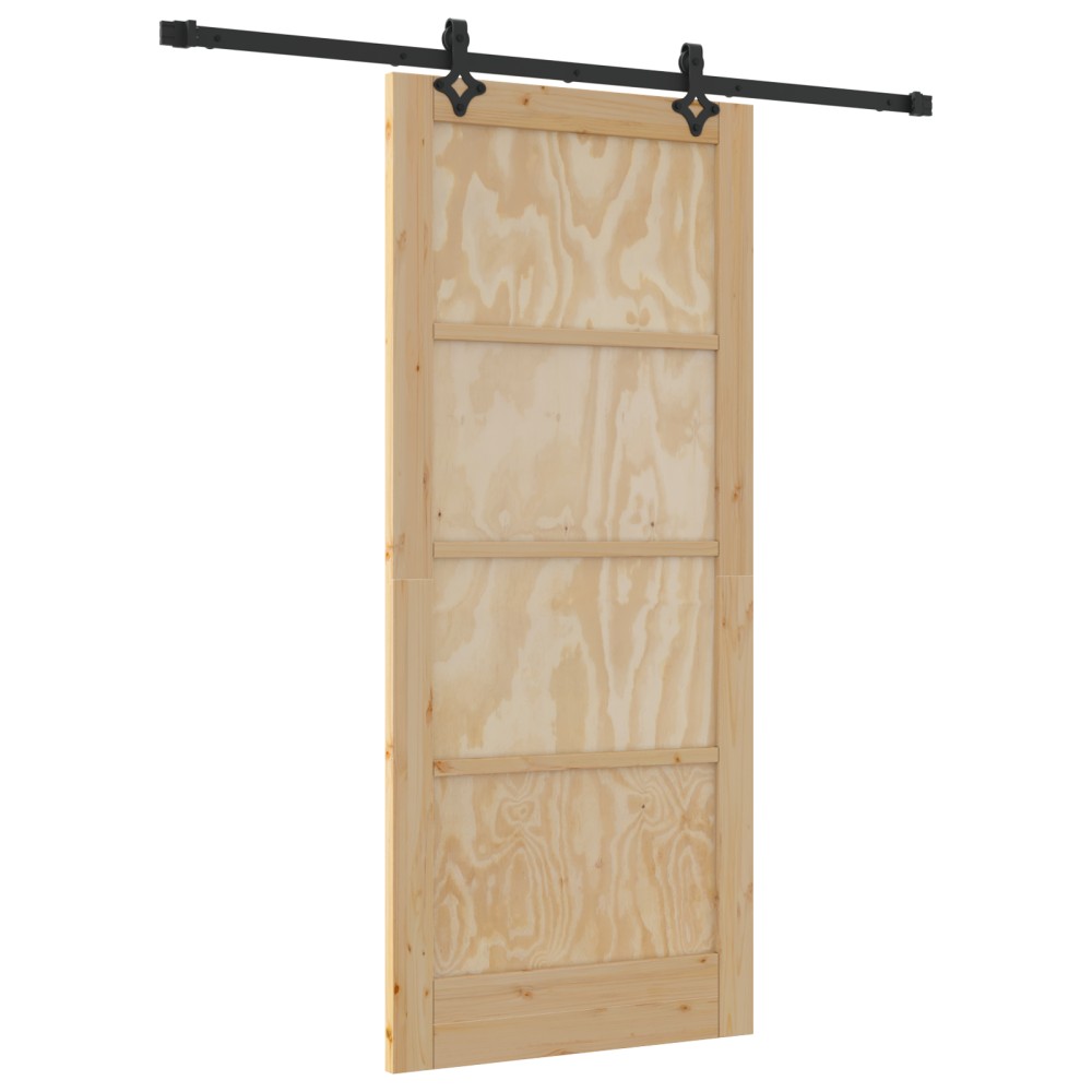 Ușă glisantă vidaXL cu accesorii 86x198.5 cm din lemn masiv de pin