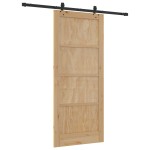 Ușă glisantă vidaXL cu accesorii 86x198.5 cm din lemn masiv de pin Ușă glisantă vidaXL cu accesorii 86x198.5 cm din lemn masiv de pin