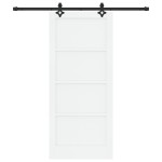 vidaXL Ușă Culisantă Manual Alb și negru 86 x 198.5 cm vidaXL Ușă Culisantă Manual Alb și negru 86 x 198.5 cm