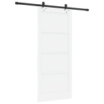 vidaXL Ușă Culisantă Manual Alb și negru 86 x 198.5 cm vidaXL Ușă Culisantă Manual Alb și negru 86 x 198.5 cm