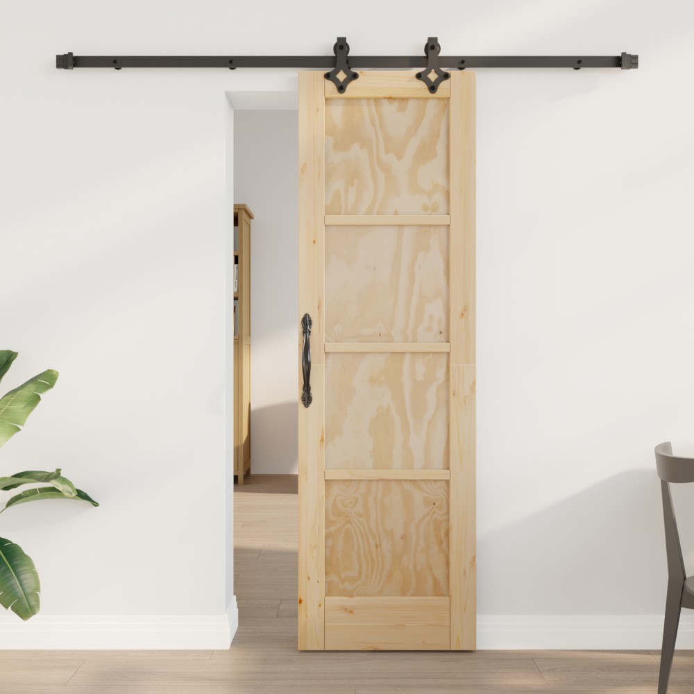 Ușă glisantă vidaXL cu set de accesorii 61x198.5 cm Lemn masiv de pin