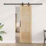 Ușă glisantă vidaXL cu set de accesorii 61x198.5 cm Lemn masiv de pin