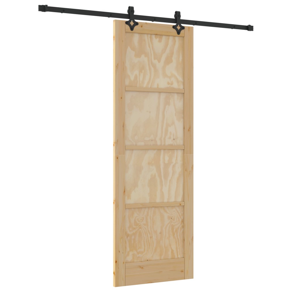 Ușa glisantă vidaXL cu set de accesorii 73.5x211 cm Lemn masiv de pin