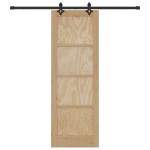 Ușa glisantă vidaXL cu set de accesorii 73.5x211 cm Lemn masiv de pin