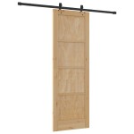 Ușa glisantă vidaXL cu set de accesorii 73.5x211 cm Lemn masiv de pin