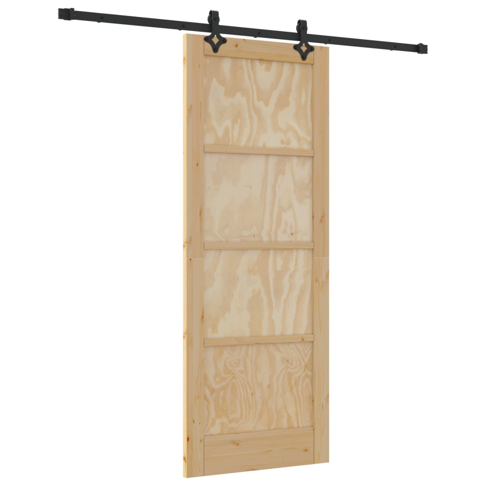 Ușă glisantă vidaXL cu set de accesorii 78x202 cm Lemn masiv de pin