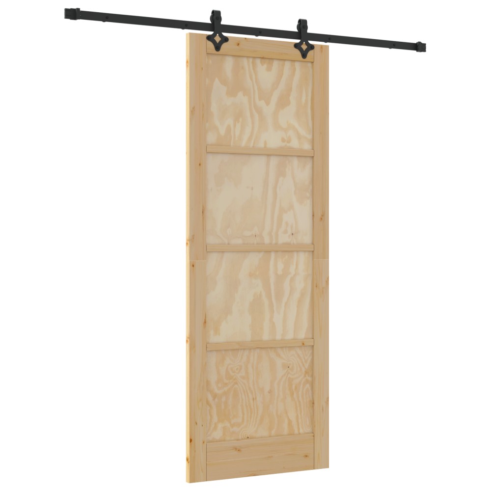 Ușă glisantă vidaXL cu set de accesorii 78x211 cm Lemn masiv din pin