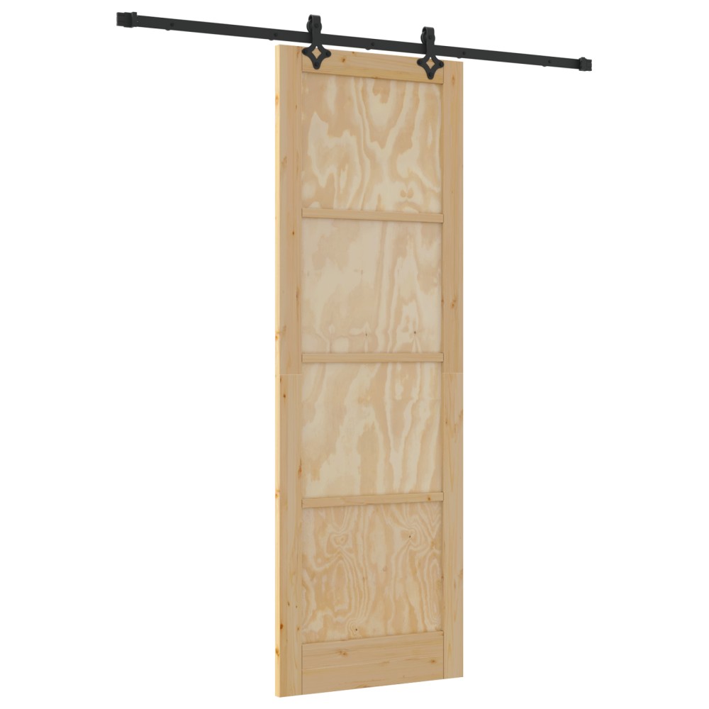 Ușa glisantă vidaXL cu set de accesorii 78x232 cm din lemn masiv de pin