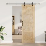 Ușa glisantă vidaXL cu set de accesorii 78x232 cm din lemn masiv de pin
