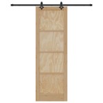 Ușa glisantă vidaXL cu set de accesorii 78x232 cm din lemn masiv de pin