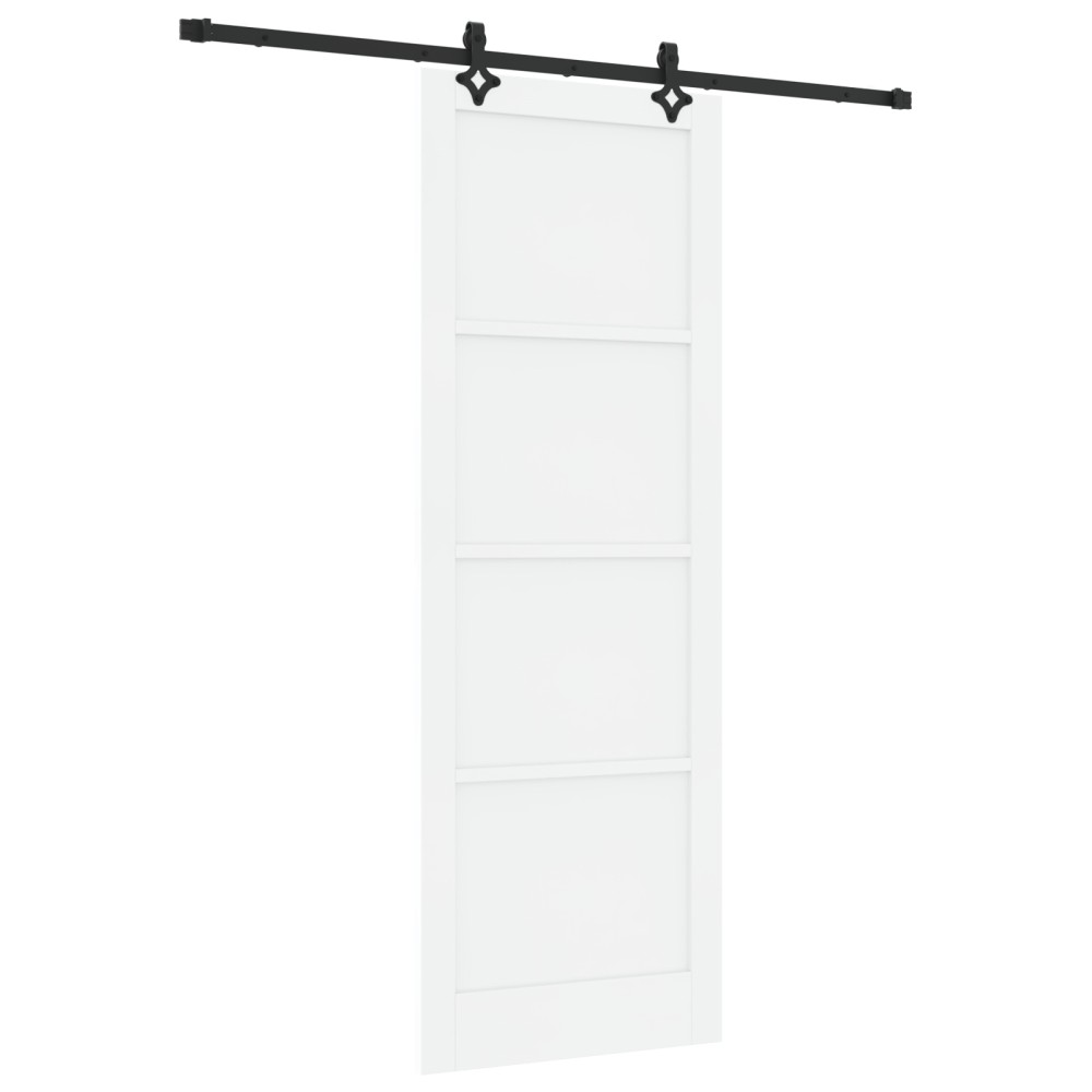 vidaXL Ușă Culisantă Manual Alb și negru 83 x 232 cm