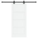 vidaXL Ușă Culisantă Manual Alb și negru 86 x 198.5 cm vidaXL Ușă Culisantă Manual Alb și negru 86 x 198.5 cm