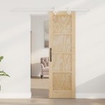 vidaXL Ușă Culisantă Manual Natural și alb 61 x 198.5 cm