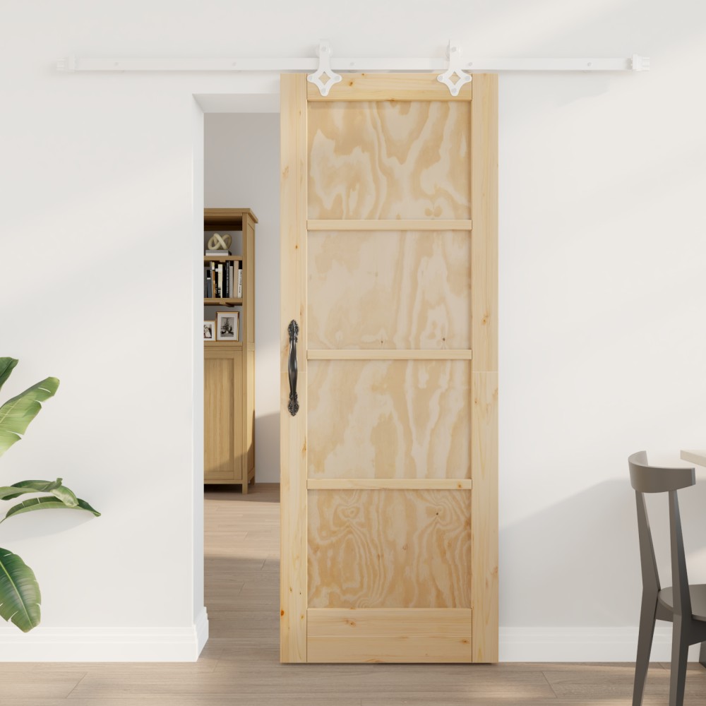 vidaXL Ușă Culisantă Manual Natural și alb 73.5 x 198.5 cm